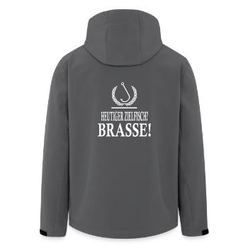 Angler, Brasse, Brassenangler - Recycelte Männer Softshell-Jacke von Stanley/Stella - Schwarz - Hinten - AI Model Male 185 light (185cm)