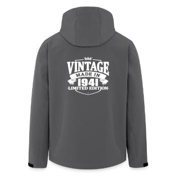 Vintage fabriqué en 1941 - Veste softshell homme en polyester recyclé Stanley/Stella - noir - Dos - AI Model Male 185 light (185cm)
