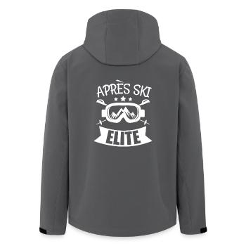 apres ski elite 4 w - Recycelte Männer Softshell-Jacke von Stanley/Stella - Anthrazit - Hinten - AI Model Male 185 light (185cm)