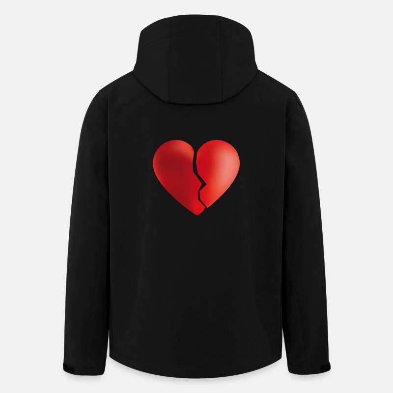 Gebrochenes Herz - Recycelte Männer Softshell-Jacke von Stanley/Stella - Schwarz