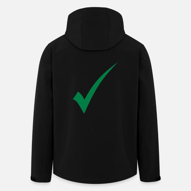 Green hook check - Men’s Recycled Softshell Jacket by Stanley/Stella - black