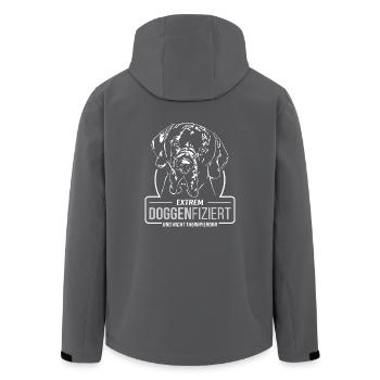 DOGGENFIZIERT Deutsche Dogge Hundespruch Wilsigns - Recycelte Männer Softshell-Jacke von Stanley/Stella - Schwarz - Hinten - AI Model Male 185 light (185cm)
