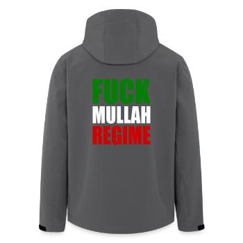 Fuck mullah regime iran - Recycelte Männer Softshell-Jacke von Stanley/Stella - Schwarz - Hinten - AI Model Male 185 light (185cm)