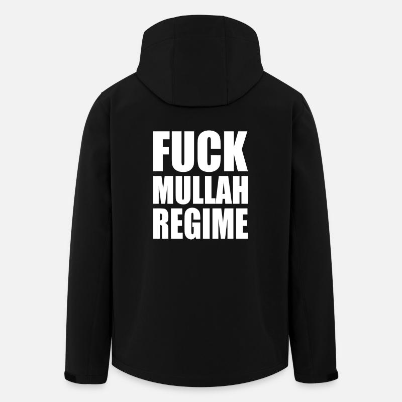 Fuck mullah regime iran - Veste softshell homme en polyester recyclé Stanley/Stella - noir
