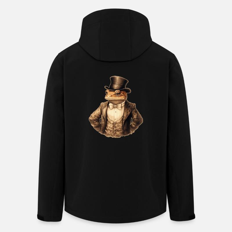 Grenouille Steampunk - Veste softshell homme en polyester recyclé Discoverer Stanley/Stella - noir
