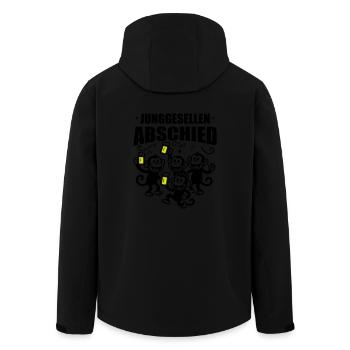 Junggesellenabschied Jga Affen Bier - Recycelte Männer Softshell-Jacke von Stanley/Stella - Schwarz - Hinten - AI Model Male 185 light (185cm)