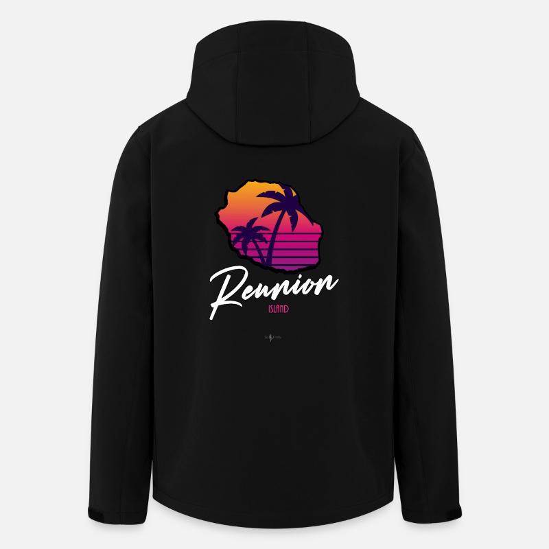 RUN Beach Rétro - Veste softshell homme en polyester recyclé Stanley/Stella - noir