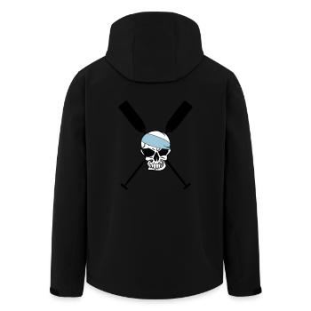 Paddle oars crossed skull skull Skull 3c - Men’s Recycled Softshell Jacket by Stanley/Stella - black - Back - AI Model Male 185 light (185cm)