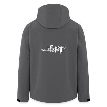 triathheartbeat21 - Recycelte Männer Softshell-Jacke von Stanley/Stella - Schwarz - Hinten - AI Model Male 185 light (185cm)