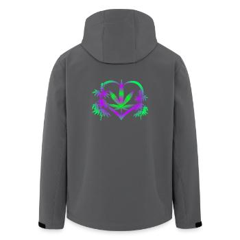 Heart of Cannabis - Recycelte Männer Softshell-Jacke von Stanley/Stella - Schwarz - Hinten - AI Model Male 185 light (185cm)