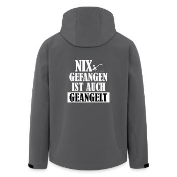 Angeln - Recycelte Männer Softshell-Jacke von Stanley/Stella - Schwarz - Hinten - AI Model Male 185 light (185cm)