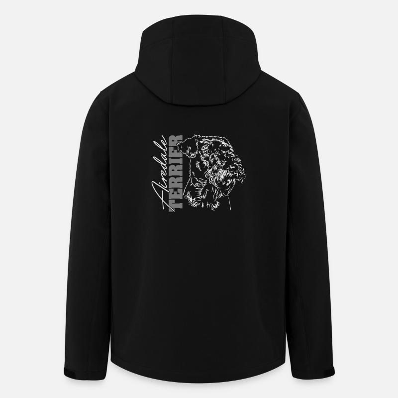AIREDALE TERRIER Portrait Wilsigns - Recycelte Männer Softshell-Jacke von Stanley/Stella - Schwarz