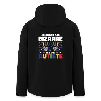I'm not weird, I'm autistic - Men’s Recycled Softshell Jacket by Stanley/Stella - black - Back - AI Model Male 185 light (185cm)