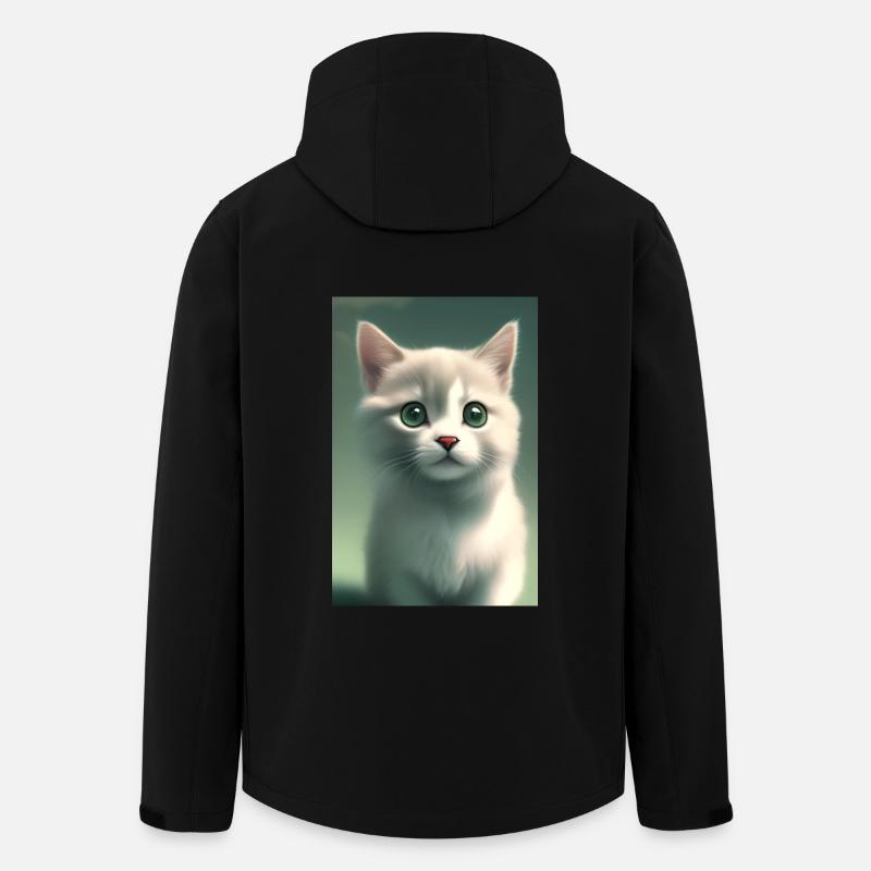 Süße Baby Katze - Recycelte Männer Softshell-Jacke von Stanley/Stella - Schwarz
