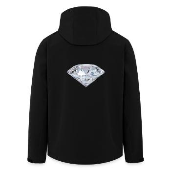 diamond - Men’s Recycled Softshell Jacket by Stanley/Stella - black - Back - AI Model Male 185 light (185cm)