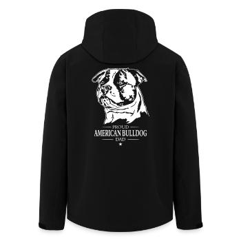 Bouledogue américain Papa chiens Chien Bouledogue Wilsigns - Veste softshell homme en polyester recyclé Stanley/Stella - noir - Dos - AI Model Male 185 light (185cm)
