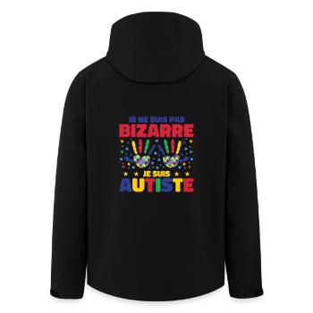 I'm not weird, I'm autistic - Men’s Recycled Softshell Jacket by Stanley/Stella - black - Back - AI Model Male 185 light (185cm)