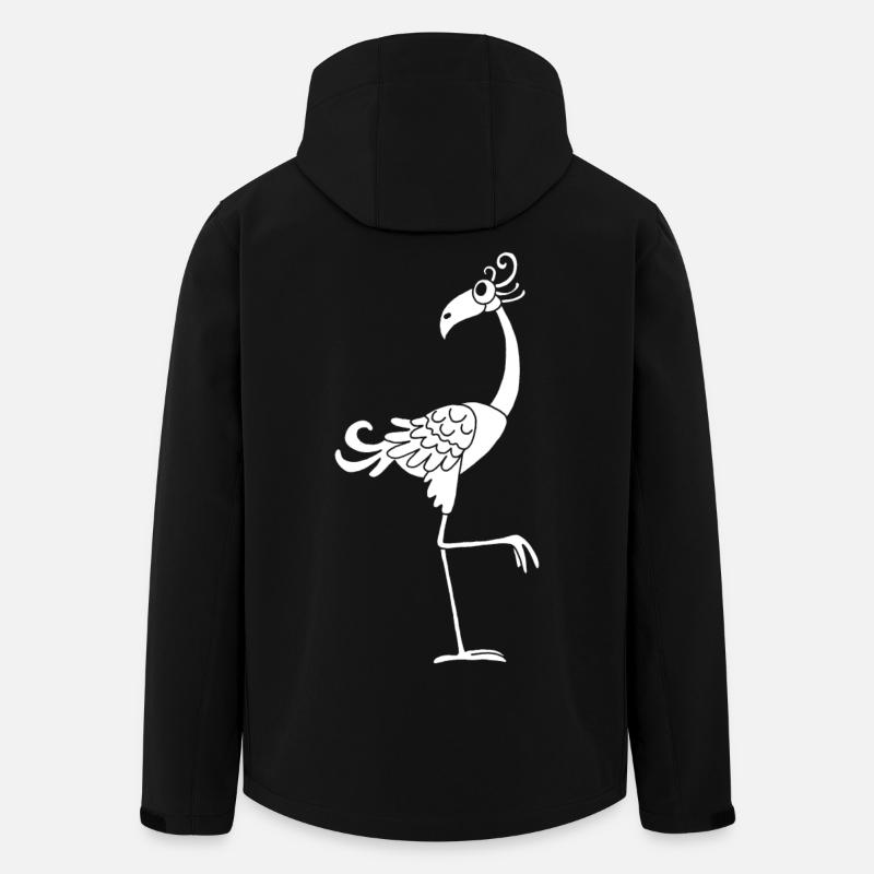 Oiseau blanc rigolo - Veste softshell homme en polyester recyclé Stanley/Stella - noir