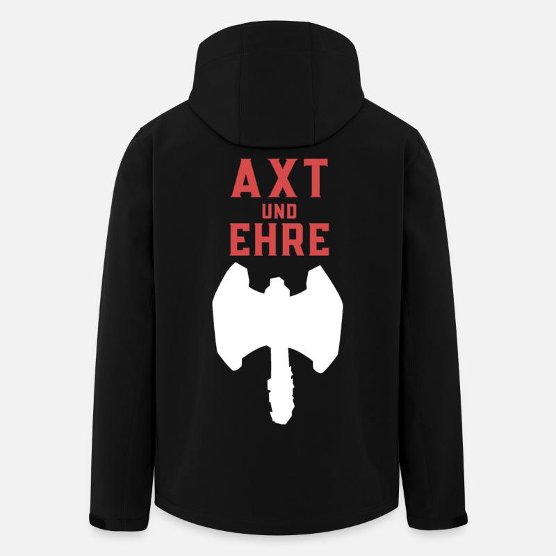 Axt und Ehre - Recycelte Männer Softshell-Jacke von Stanley/Stella - Schwarz