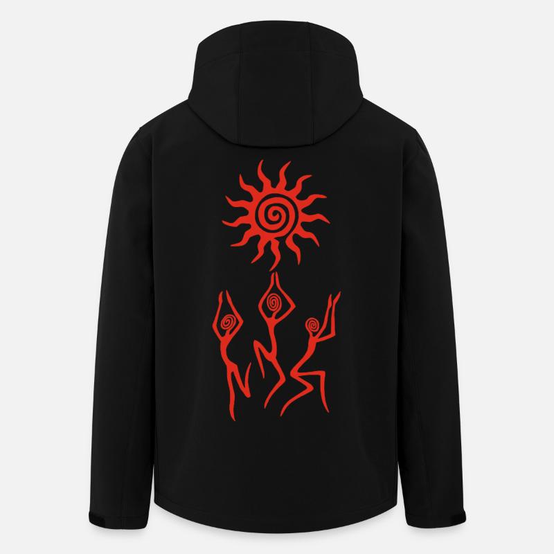 Der Tanz der Roten Sonne - Recycelte Männer Softshell-Jacke von Stanley/Stella - Schwarz