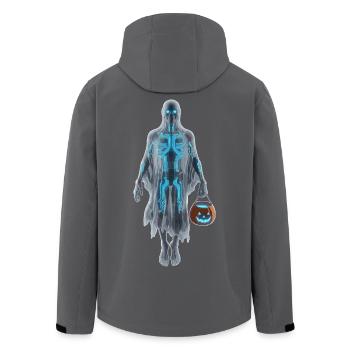 Digital Spirit - Men’s Recycled Softshell Jacket by Stanley/Stella - anthracite - Back - AI Model Male 185 light (185cm)