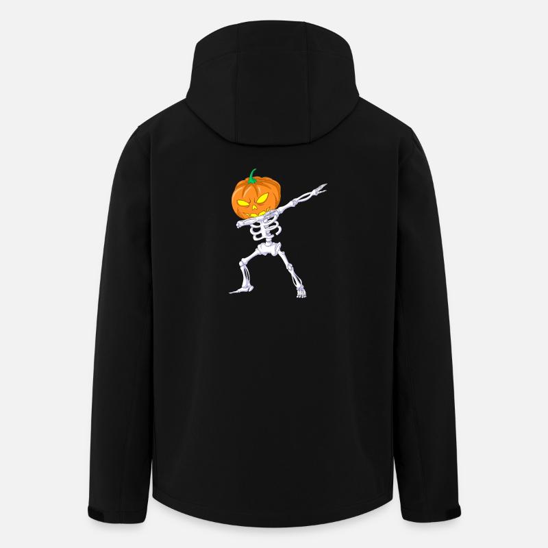 Dabbing Skeleton Pumpkin - Men’s Recycled Softshell Jacket by Stanley/Stella - black