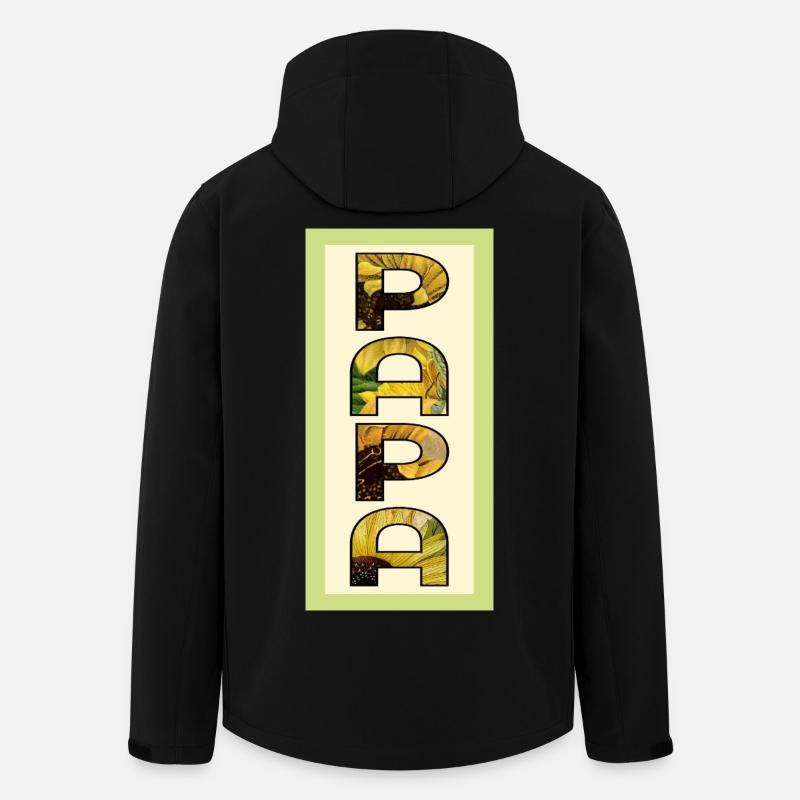 Sonnenblumenfeld Papa - Recycelte Männer Softshell-Jacke von Stanley/Stella - Schwarz