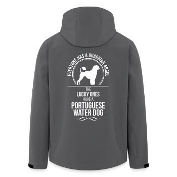 PORTUGUESE WATER DOG Guardian Angel Wilsign's dogs - Men’s Recycled Softshell Jacket by Stanley/Stella - black - Back - AI Model Male 185 light (185cm)