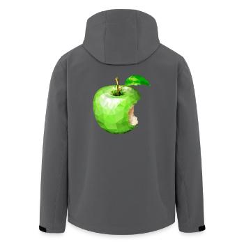 Apfel,Kunst,Obst - Recycelte Männer Softshell-Jacke von Stanley/Stella - Schwarz - Hinten - AI Model Male 185 light (185cm)