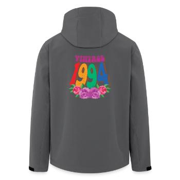 Jahrgang 1994 30. Geburtstag für Frauen 30 Jahre alt - Recycelte Männer Softshell-Jacke von Stanley/Stella - Schwarz - Hinten - AI Model Male 185 light (185cm)