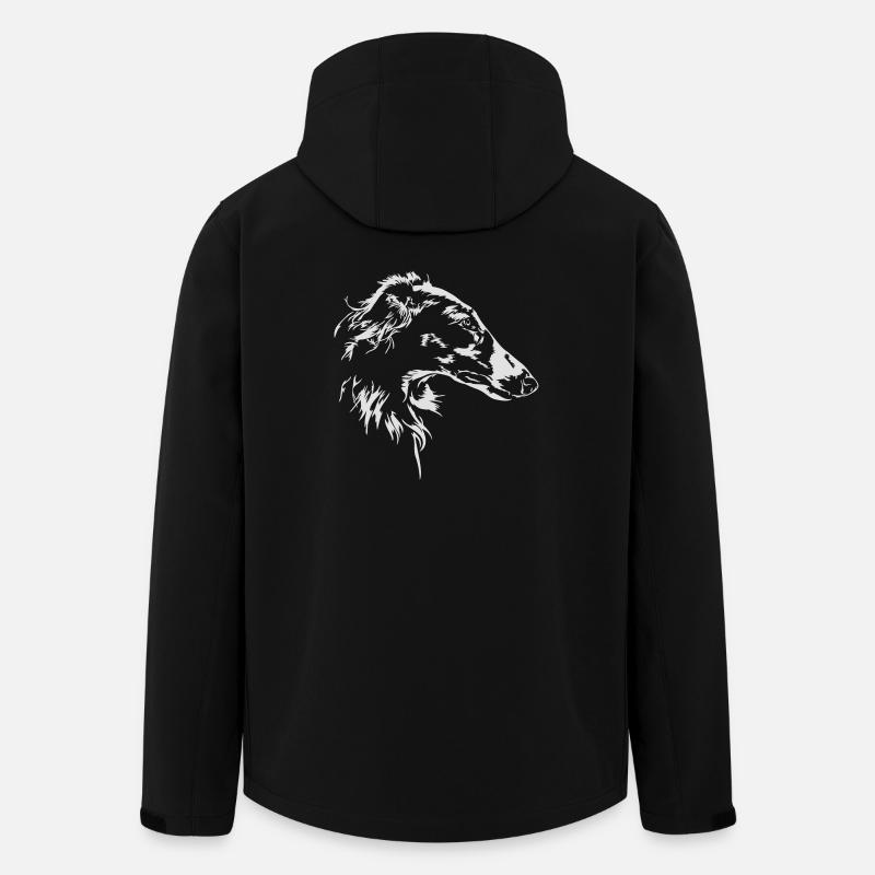 BARSOI Portrait Wilsigns - Recycelte Männer Softshell-Jacke von Stanley/Stella - Schwarz