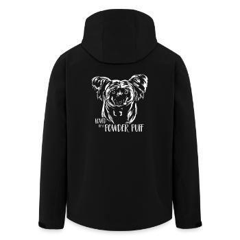 POWDER PUFF Hundespruch Hunde Spruch Hunde - Recycelte Männer Softshell-Jacke von Stanley/Stella - Schwarz - Hinten - AI Model Male 185 light (185cm)