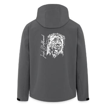 LÉVRIER IRLANDAIS Portrait Chiens Lévriers Wilsigns - Veste softshell homme en polyester recyclé Stanley/Stella - noir - Dos - AI Model Male 185 light (185cm)