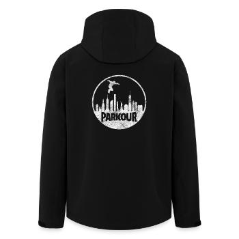 Parkour Geschenk Le Parcour Freerunning - Recycelte Männer Softshell-Jacke von Stanley/Stella - Schwarz - Hinten - AI Model Male 185 light (185cm)