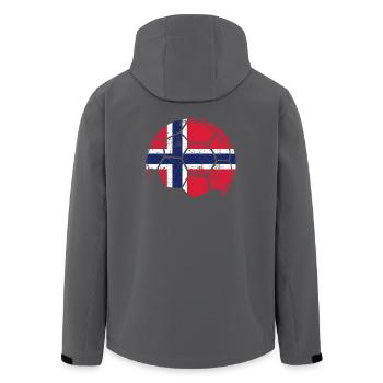 Norway Soccer Ball Football - Men’s Recycled Softshell Jacket by Stanley/Stella - black - Back - AI Model Male 185 light (185cm)
