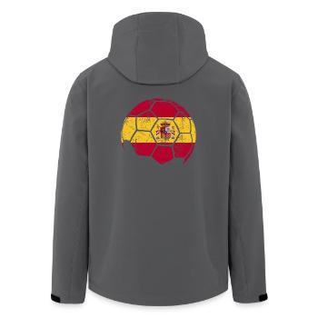 Spain Soccer Ball Football - Men’s Recycled Softshell Jacket by Stanley/Stella - black - Back - AI Model Male 185 light (185cm)