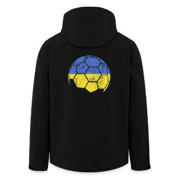 Ukraine Soccer Ball Football - Men’s Recycled Softshell Jacket by Stanley/Stella - black - Back - AI Model Male 185 light (185cm)