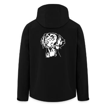 Longhair Weimaraner Portrait Dog Dogs Wilsigns - Men’s Recycled Softshell Jacket by Stanley/Stella - black - Back - AI Model Male 185 light (185cm)