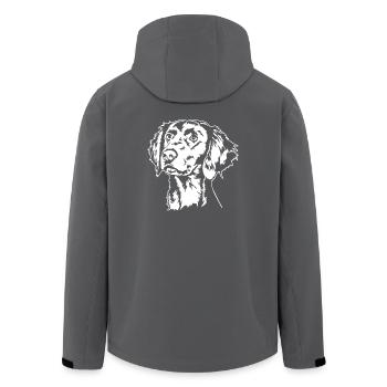 Langhaar Weimaraner Portrait Hund Hunde Wilsigns - Recycelte Männer Softshell-Jacke von Stanley/Stella - Anthrazit - Hinten - AI Model Male 185 light (185cm)