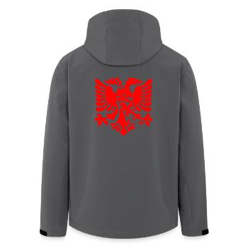 Albanischer Adler mit Nationalheld Skanderbeg - Recycelte Männer Softshell-Jacke von Stanley/Stella - Schwarz - Hinten - AI Model Male 185 light (185cm)