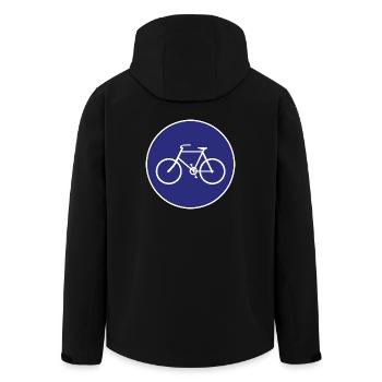bicycle mountain bike cyclist mountainbike fahrrad - Recycelte Männer Softshell-Jacke von Stanley/Stella - Schwarz - Hinten - AI Model Male 185 light (185cm)