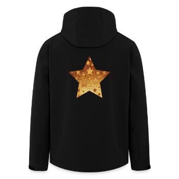 Stern mit Sternchen - Gold Geschenk Geschenkidee - Recycelte Männer Softshell-Jacke von Stanley/Stella - Schwarz - Hinten - AI Model Male 185 light (185cm)