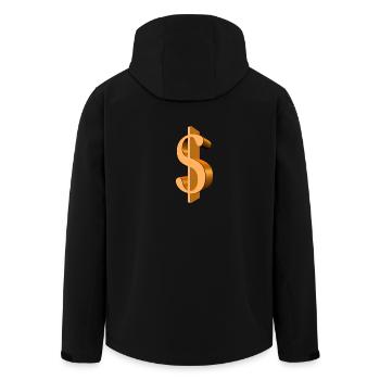 dollar - Men’s Recycled Softshell Jacket by Stanley/Stella - black - Back - AI Model Male 185 light (185cm)