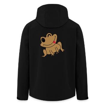 Frosch Idee Glücklich Cartoon Kinder Geschenk - Recycelte Männer Softshell-Jacke von Stanley/Stella - Schwarz - Hinten - AI Model Male 185 light (185cm)