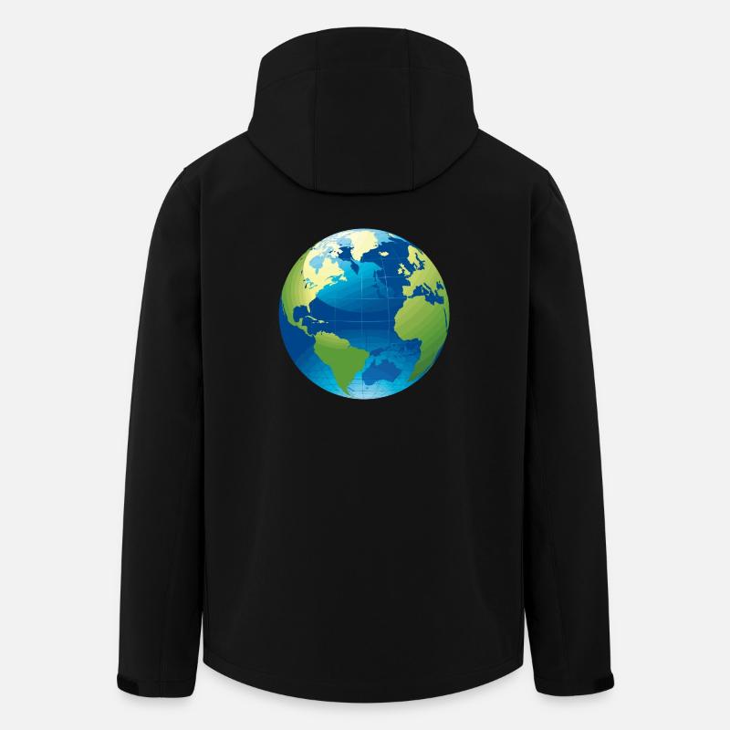 Erde Motiv als Geschenkidee - Recycelte Männer Softshell-Jacke von Stanley/Stella - Schwarz