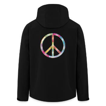 Peace - Recycelte Männer Softshell-Jacke von Stanley/Stella - Schwarz - Hinten - AI Model Male 185 light (185cm)