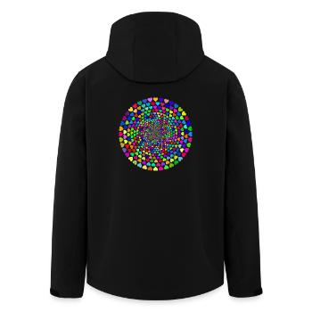 valentine baisers baiser d'amour valentines jour kuessen15 - Veste softshell homme en polyester recyclé Stanley/Stella - noir - Dos - AI Model Male 185 light (185cm)
