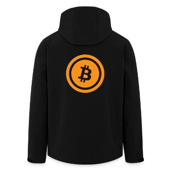 bitcoin - Recycelte Männer Softshell-Jacke von Stanley/Stella - Schwarz - Hinten - AI Model Male 185 light (185cm)