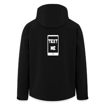 TEXTE MOI Dites Smartphone Mobile Phone Gift White - Veste softshell homme en polyester recyclé Stanley/Stella - noir - Dos - AI Model Male 185 light (185cm)