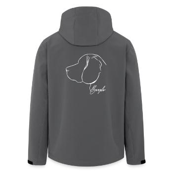 BEAGLE Profil Chiens Chien de chasse Wilsigns - Veste softshell homme en polyester recyclé Stanley/Stella - noir - Dos - AI Model Male 185 light (185cm)